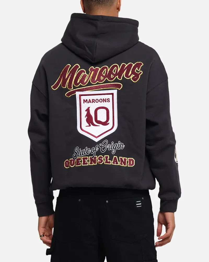 Queensland Rugby League Queensland Maroons State Of Origin Hoodie Faded Black 1