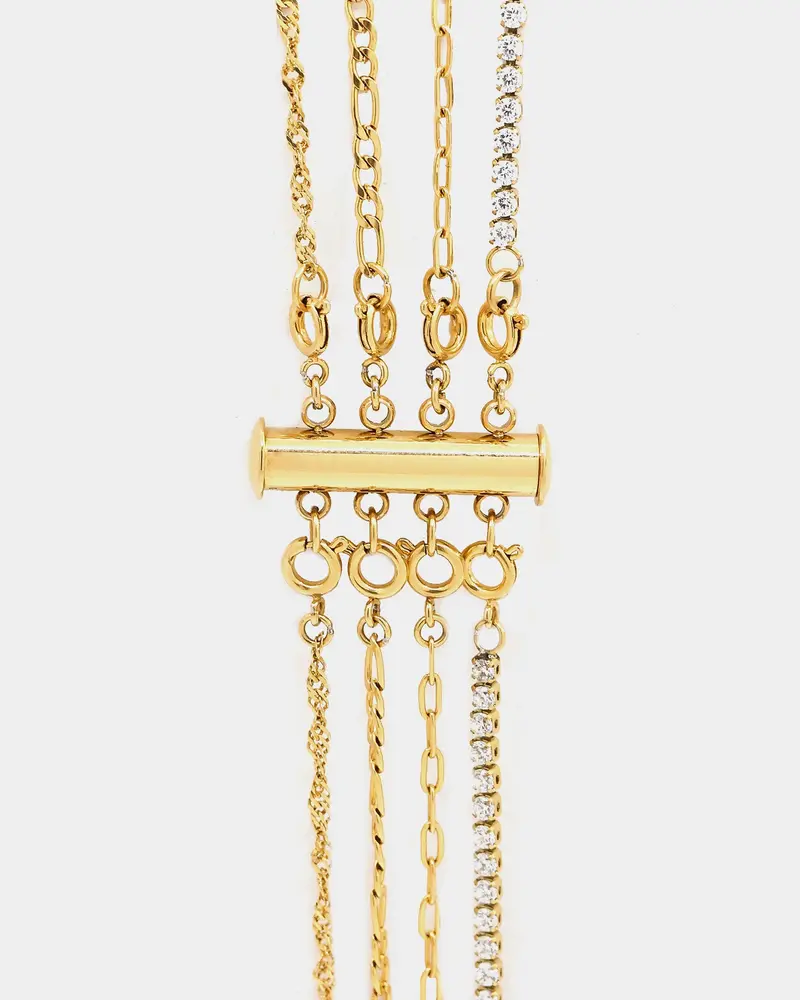 Raising Hell Women's 4 Chain Customisable Clasp Gold 1