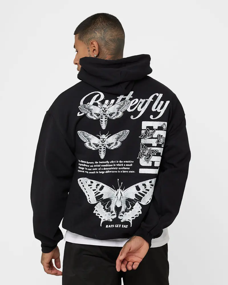 Rats Get Fat Butterfly Effect Hoodie Black 1