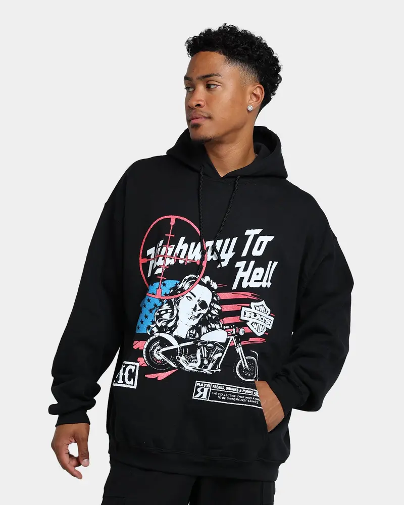 Rats Get Fat Highway To Hell Hoodie Black 1