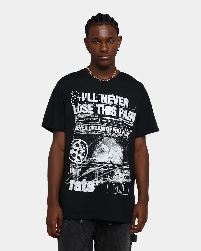 Rats Get Fat Rats Pain T-Shirt Black 1