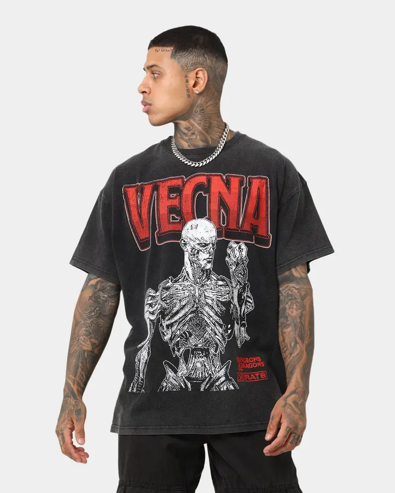 Rats Get Fat X Dungeons And Dragons Vecna Premium Vintage T-Shirt Black 1
