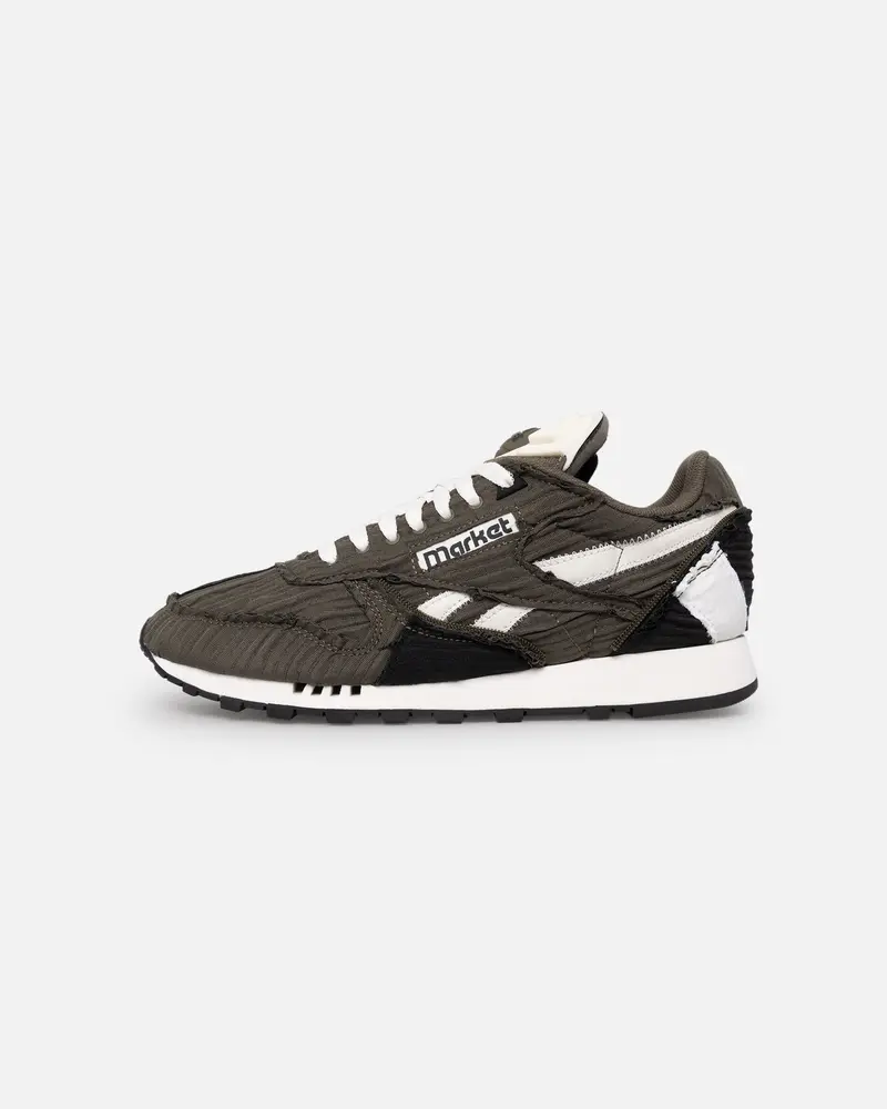 Reebok X Market Classic Leather Pump Army Green/Core Black 1
