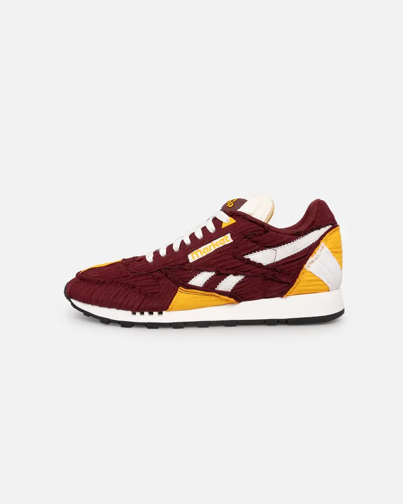 Reebok X Market Classic Leather Pump Burgundy/Gold 1