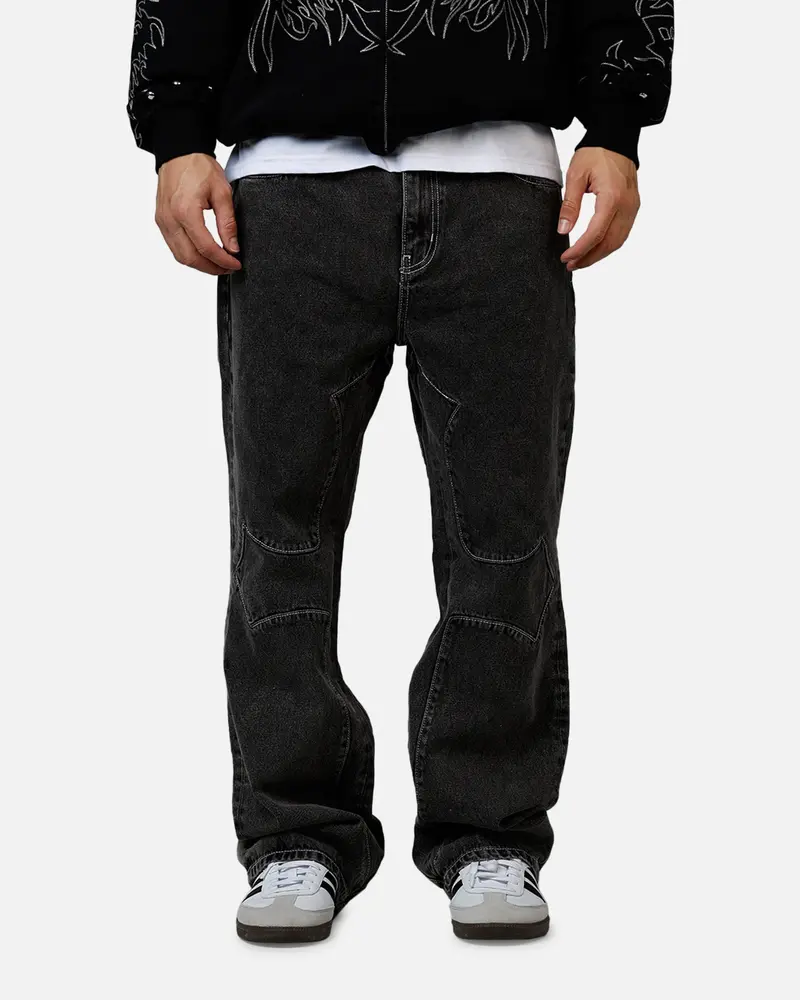 Revenge Cross Denim Pants Black 1