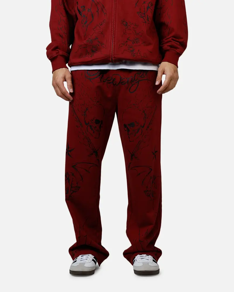 Revenge Tattoo Sweatpants Red 1