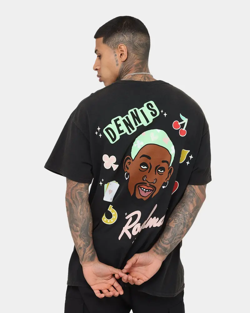 Rodman Brand 48 Hours In Vegas Vintage T-Shirt Black Wash 1