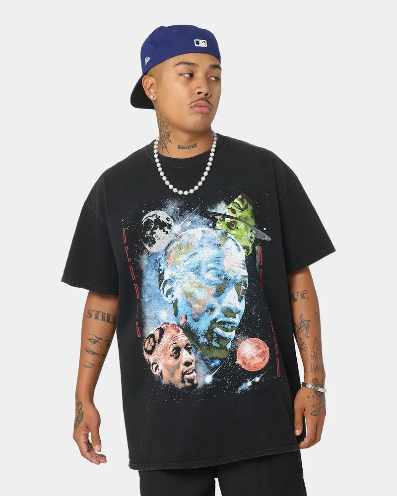Rodman Brand Astro Head Vintage T-Shirt Black Wash 1