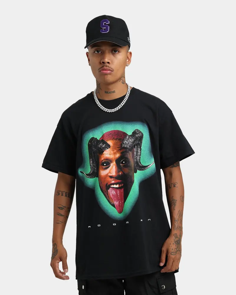 Rodman Brand Horns Vintage T-Shirt Black 1