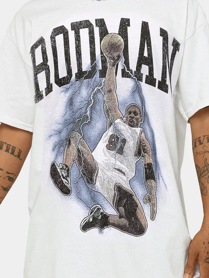 Rodman Brand Rodman Dunk Uv T-Shirt White 1