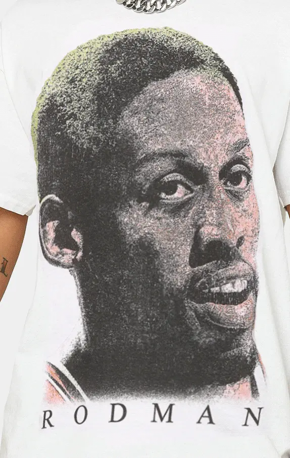 Rodman Brand Rodman Face Uv T-Shirt White 1