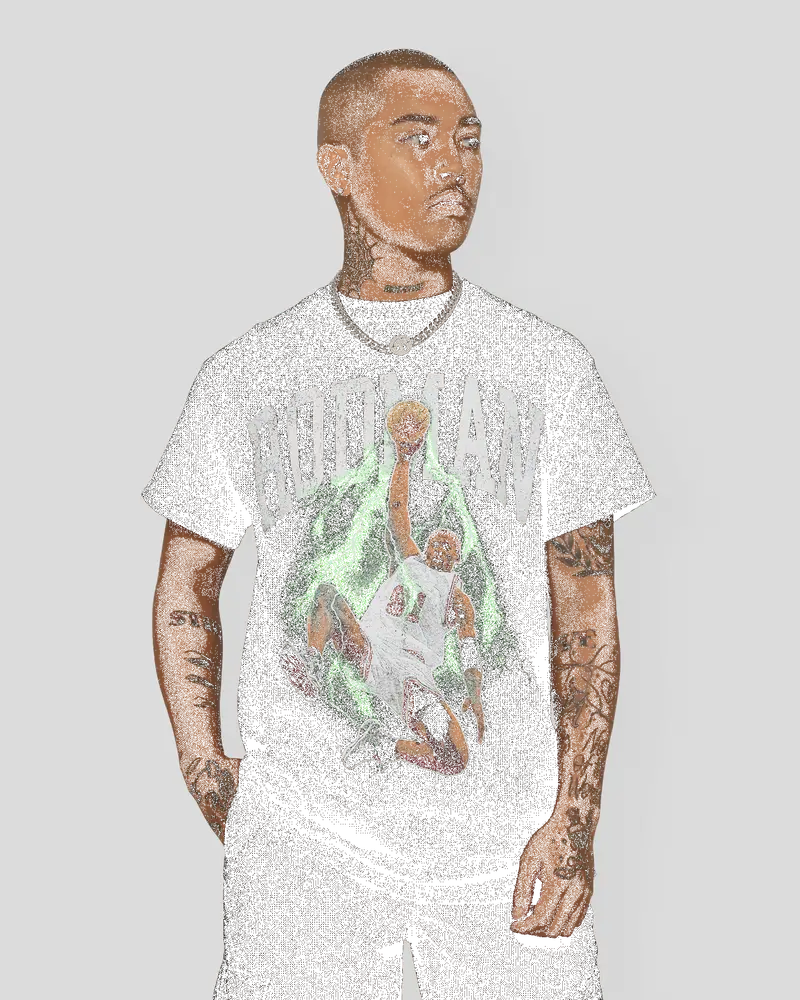 Rodman Brand Rodman Glow Dunk Vintage T-Shirt Black/Green 1