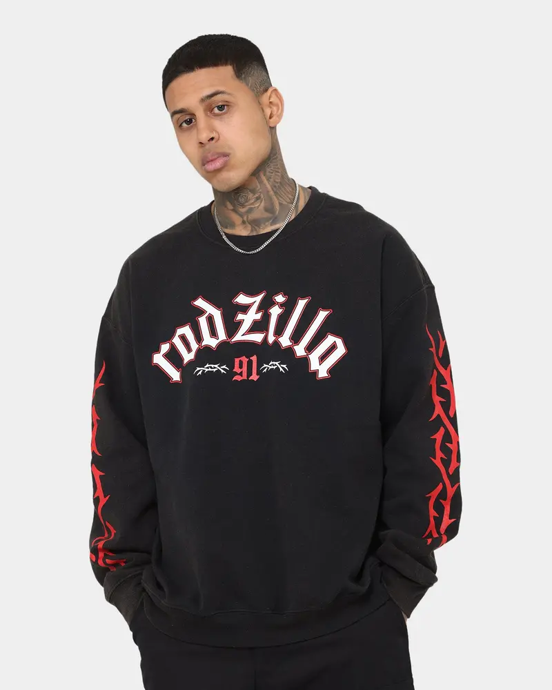Rodman Brand Rodzilla Vintage Crewneck Black Wash 1