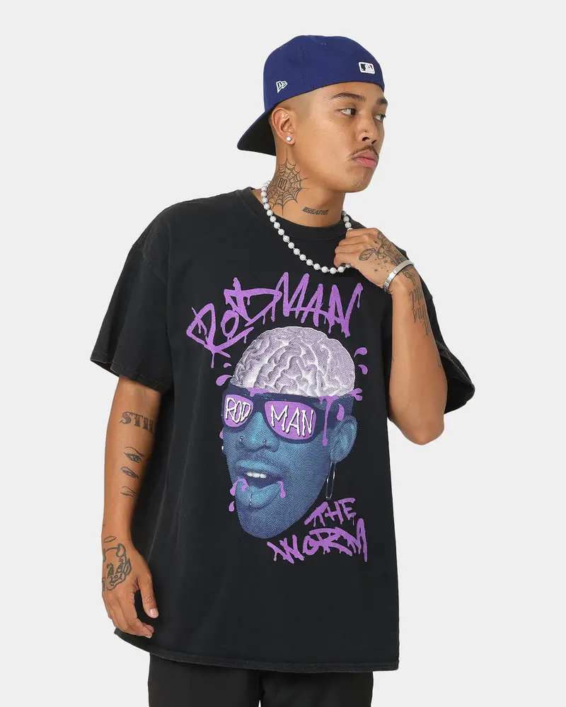 Rodman Brand The Worm Brain Vintage T-Shirt Black Wash 1