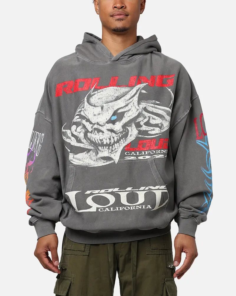 Rolling Loud Culture Hoodie Washed Charcoal 1