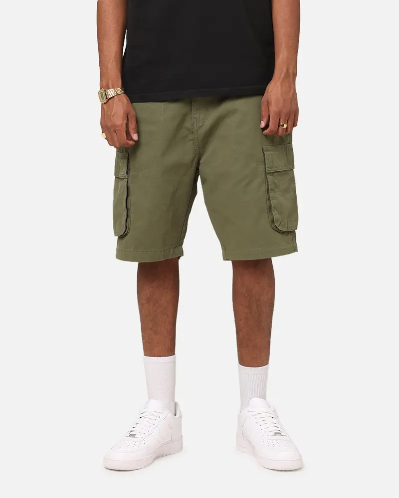 S Double Cargo Work Shorts Forest 1