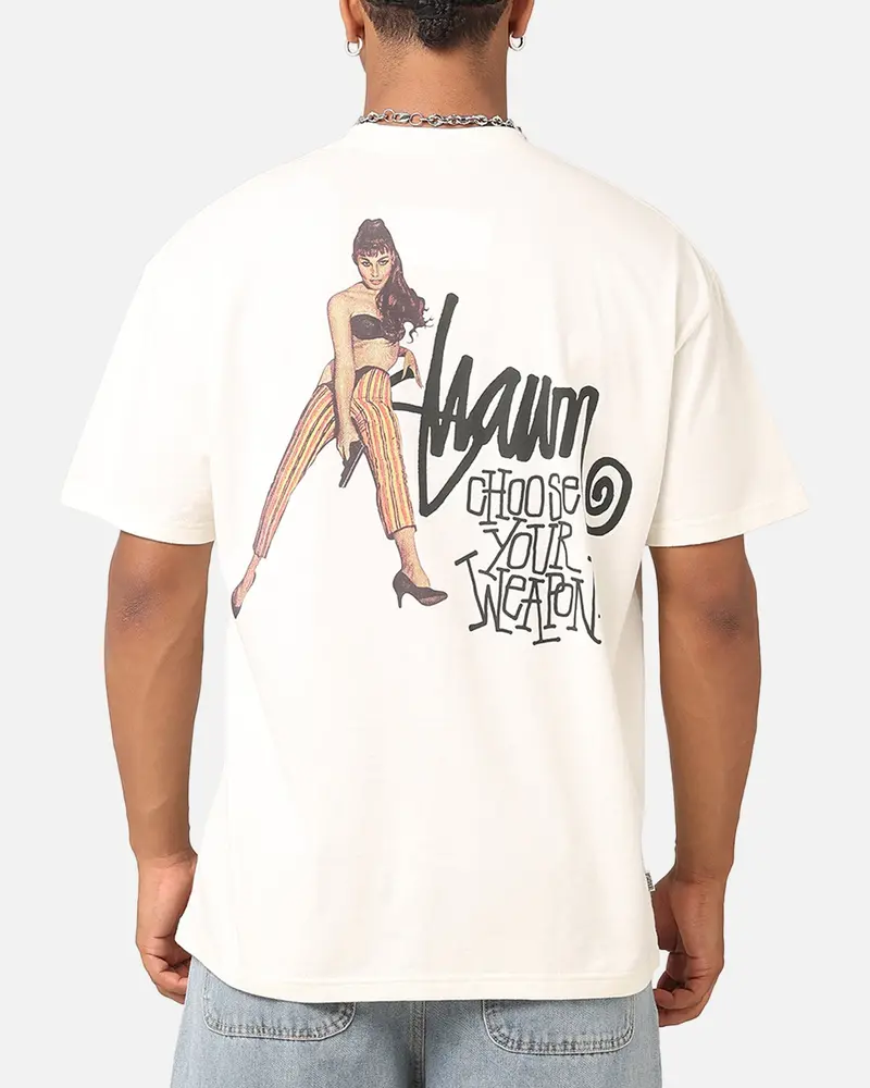 S Double Choose Your Weapon T-Shirt Washed White 1