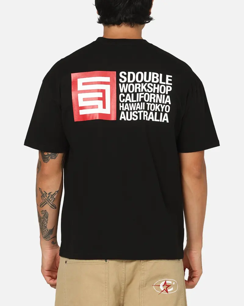 S Double City Cube T-Shirt Black 1