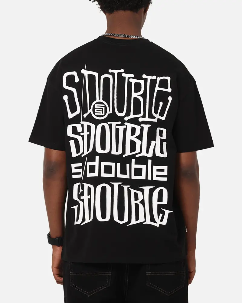 S Double Logofest T-Shirt Black 1