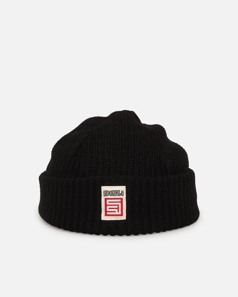 S Double Low Beanie Black 1
