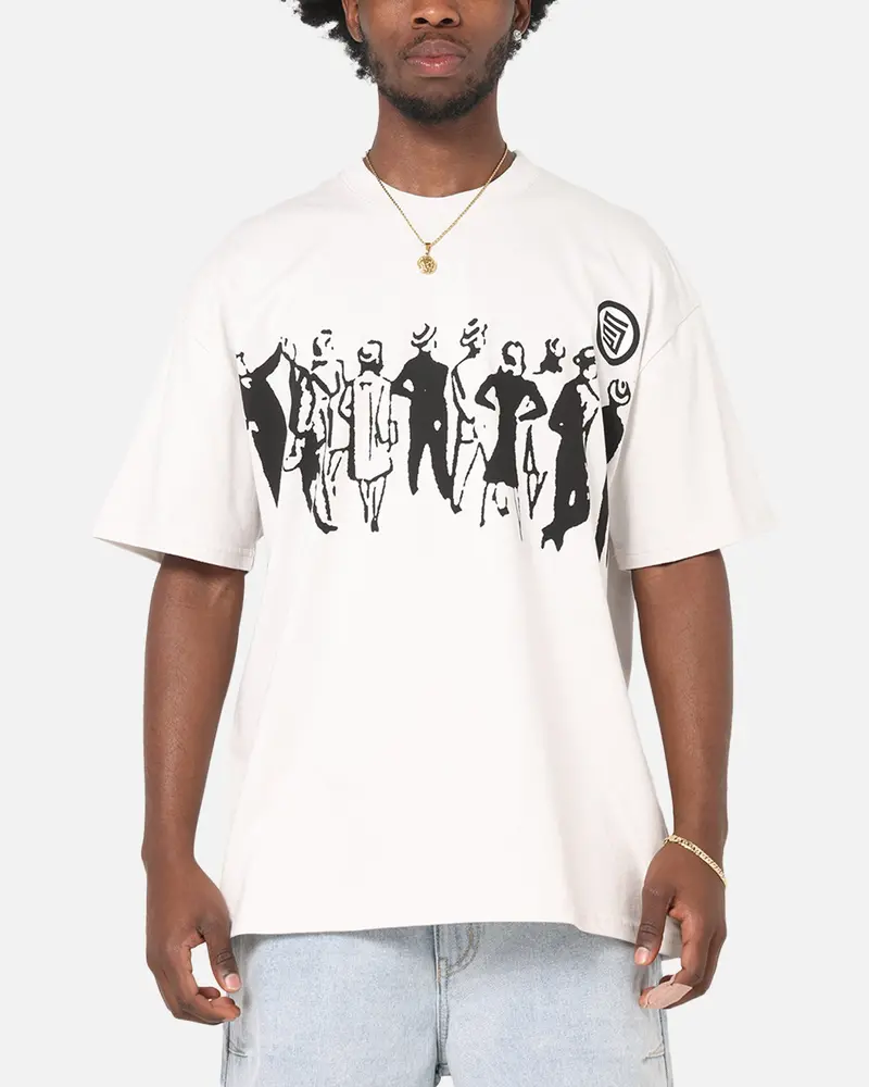 S Double People Stripe T-Shirt Pigment Grey 1