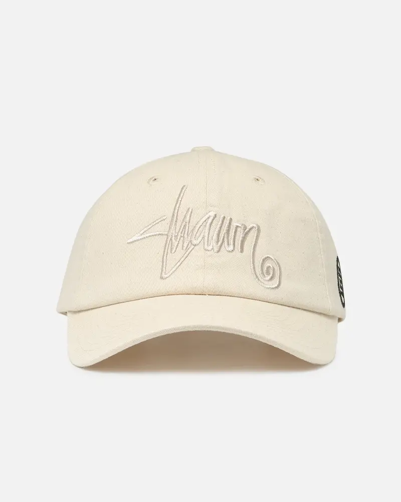 S Double Shawn Script Strapback Unbleached 1