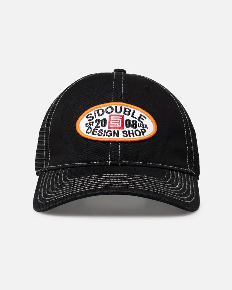 S Double Shop Relaxed Trucker Strapback Black 1