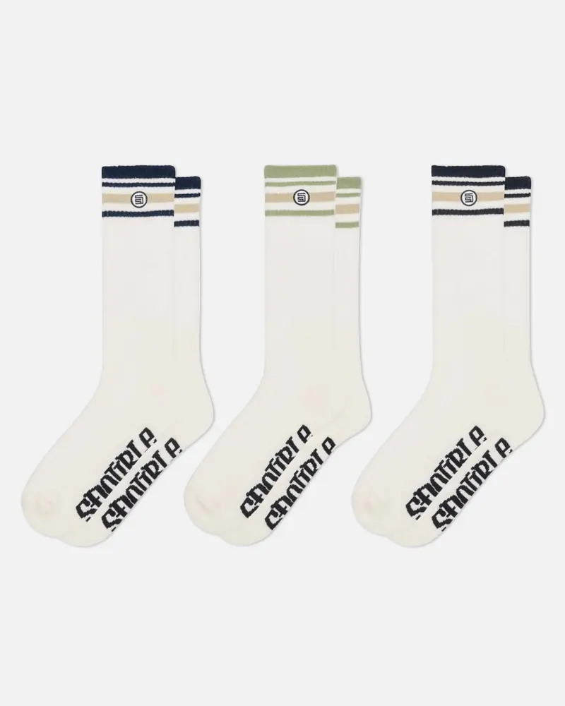 S Double Stripe S-Dot Crew Socks 3 Pack Multi 1