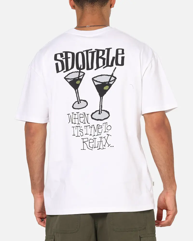S Double Time To Relax T-Shirt White 1