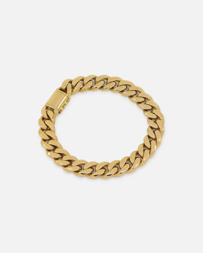 Saint Morta 10Mm Cuban Bracelet Gold 1