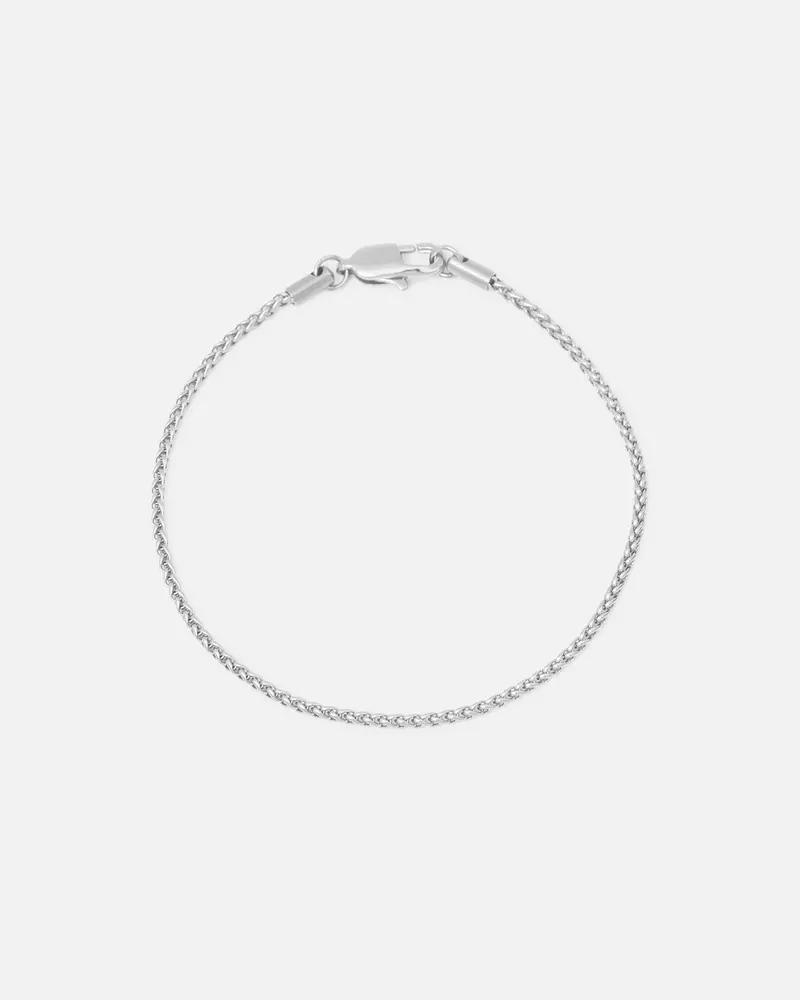 Saint Morta 2Mm Palm Chain Bracelet White Gold 1