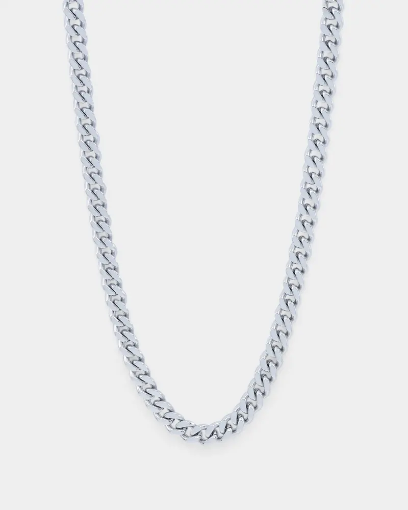Saint Morta 5Mm Cuban Chain White Gold 1