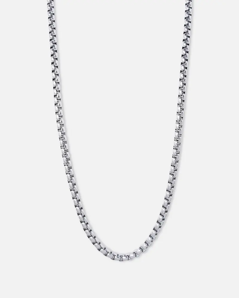 Saint Morta 5Mm Round Box Chain White Gold 1