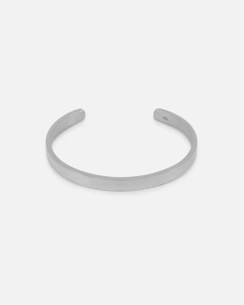 Saint Morta 6Mm Adjustable Open Cuff Bracelet White Gold 1