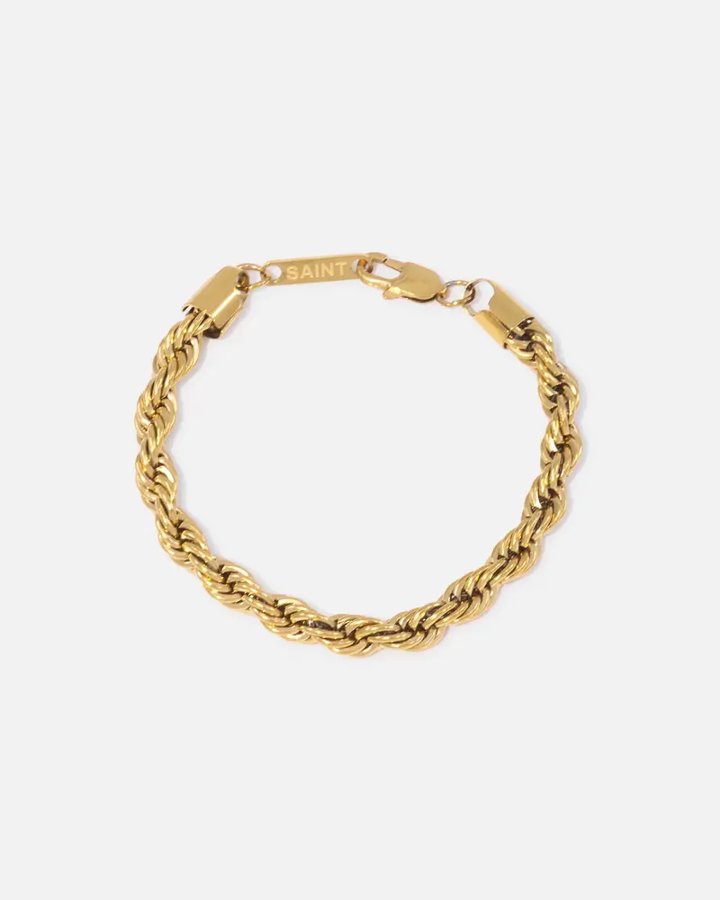 Saint Morta 8Mm Rope Chain Bracelet Gold 1