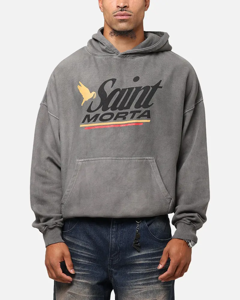 Saint Morta Adrenaline Boxy Hoodie Washed Charcoal 1