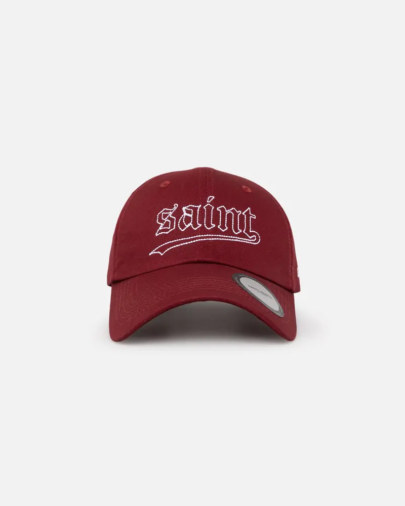 Saint Morta All Star Embroidered 6 Panel Strapback Maroon/White 1