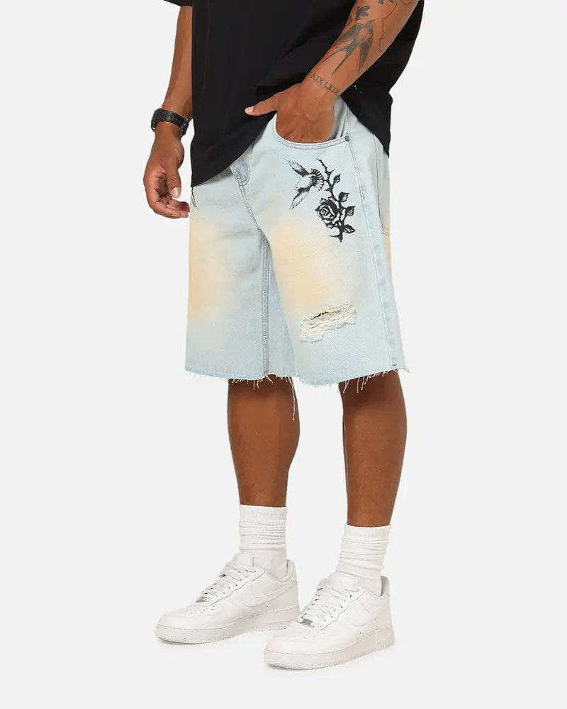 Saint Morta Amplus Holy Ghost Jorts Light Dirty Denim 1