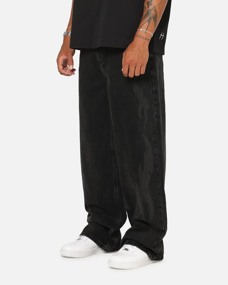Saint Morta Amplus Infernal Rinse Jeans Black 1