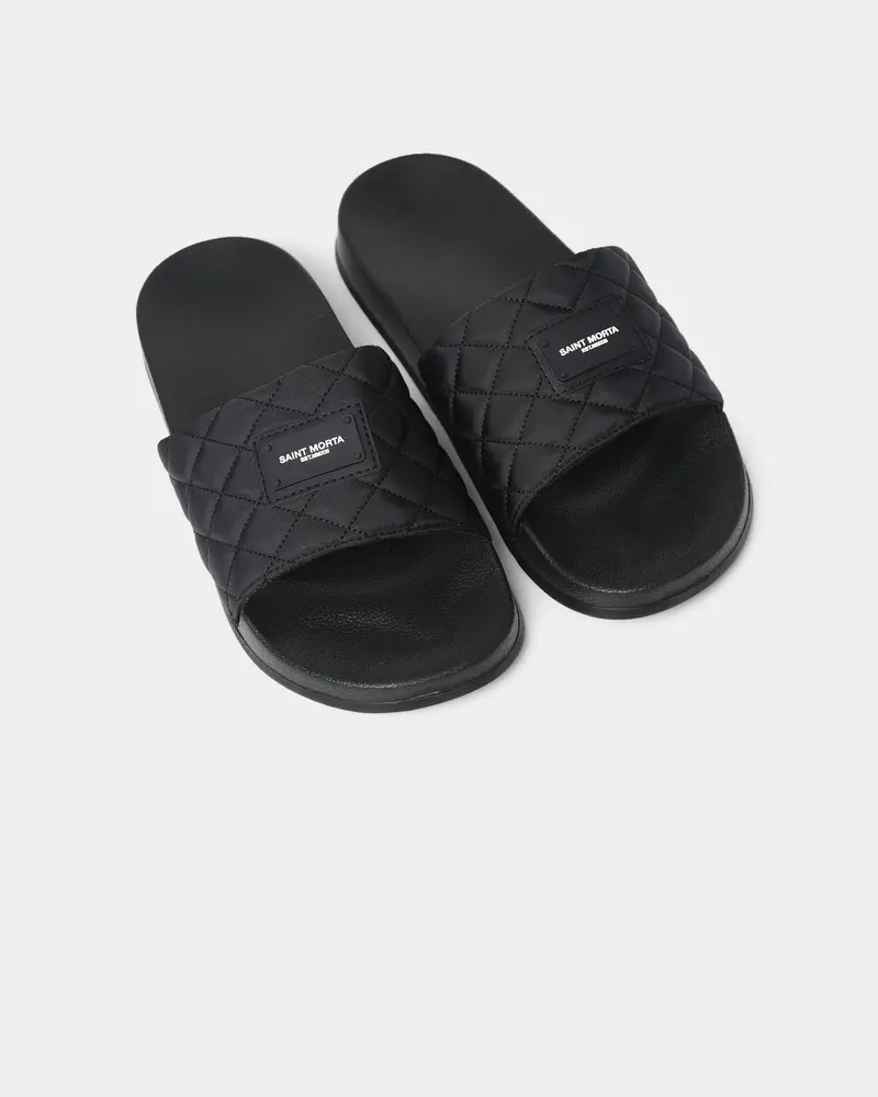 Saint Morta Annex Quilted Slides Black 1