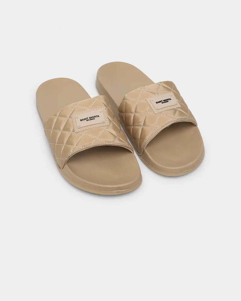 Saint Morta Annex Quilted Slides Stone 1