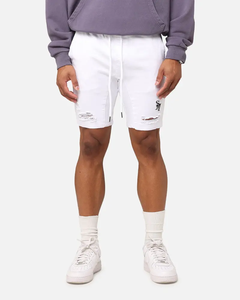 Saint Morta Annex V2 Denim Shorts White 1