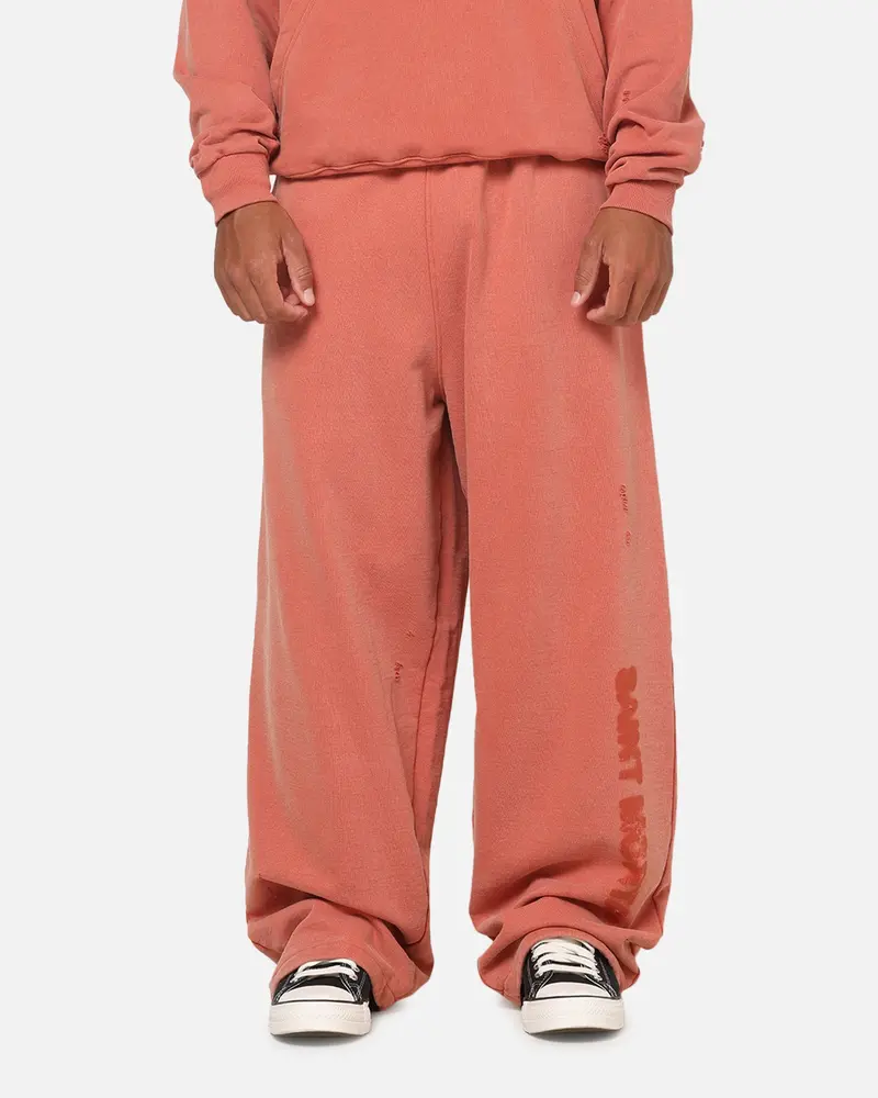 Saint Morta Apocalypse Baggy Sweatpants Washed Burnt Orange 1