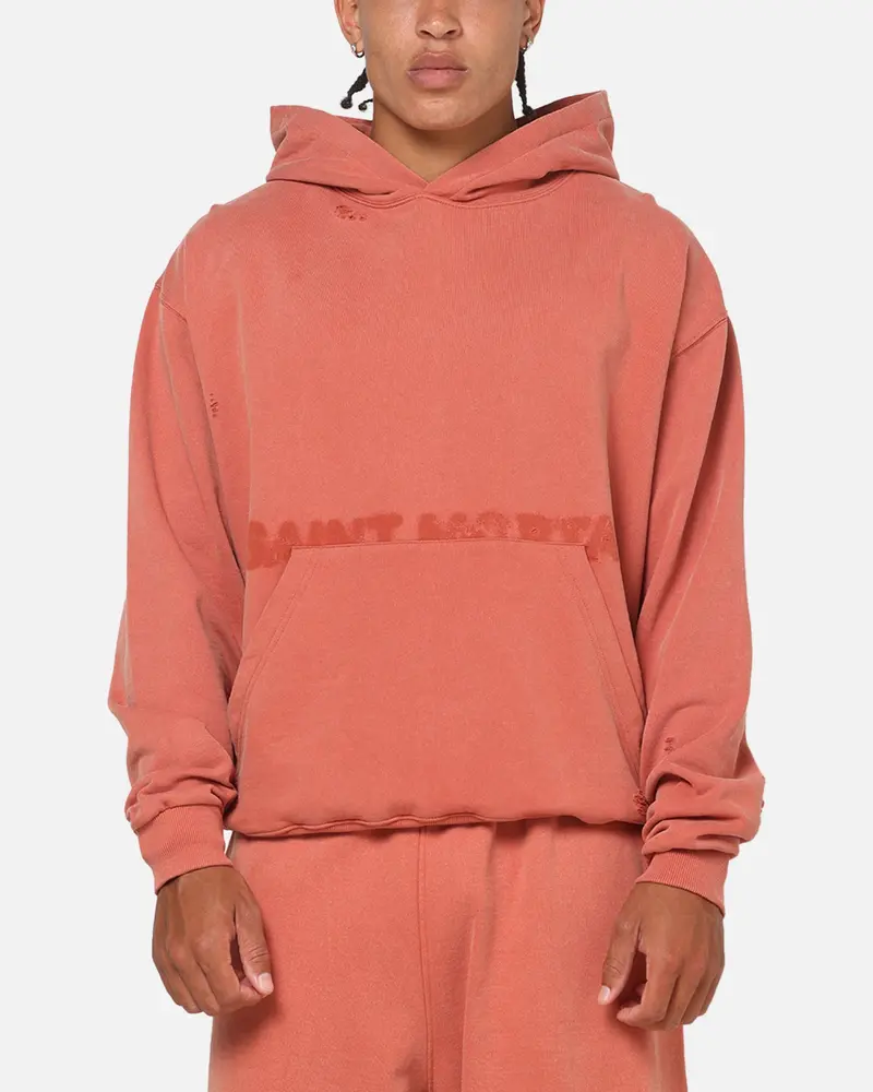 Saint Morta Apocalypse Boxy Hoodie Washed Burnt Orange 1