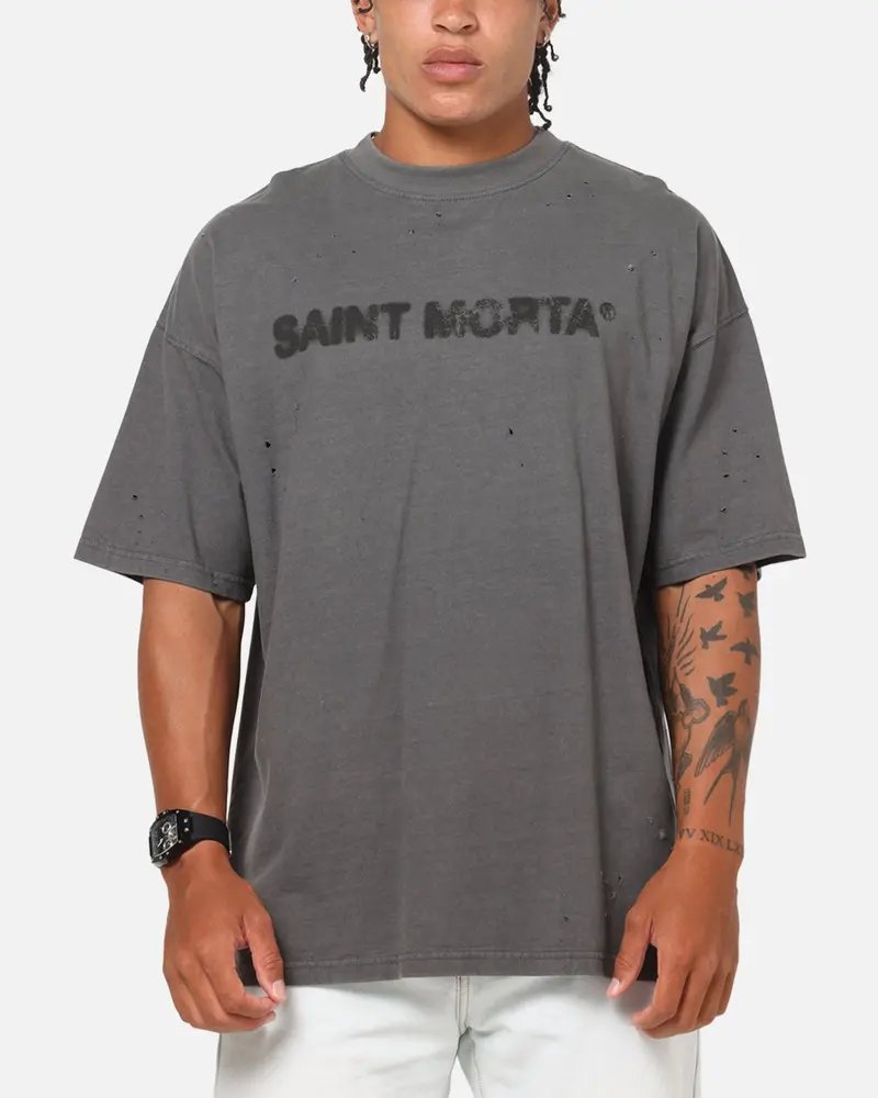 Saint Morta Apocalypse Boxy T-Shirt Washed Charcoal 1