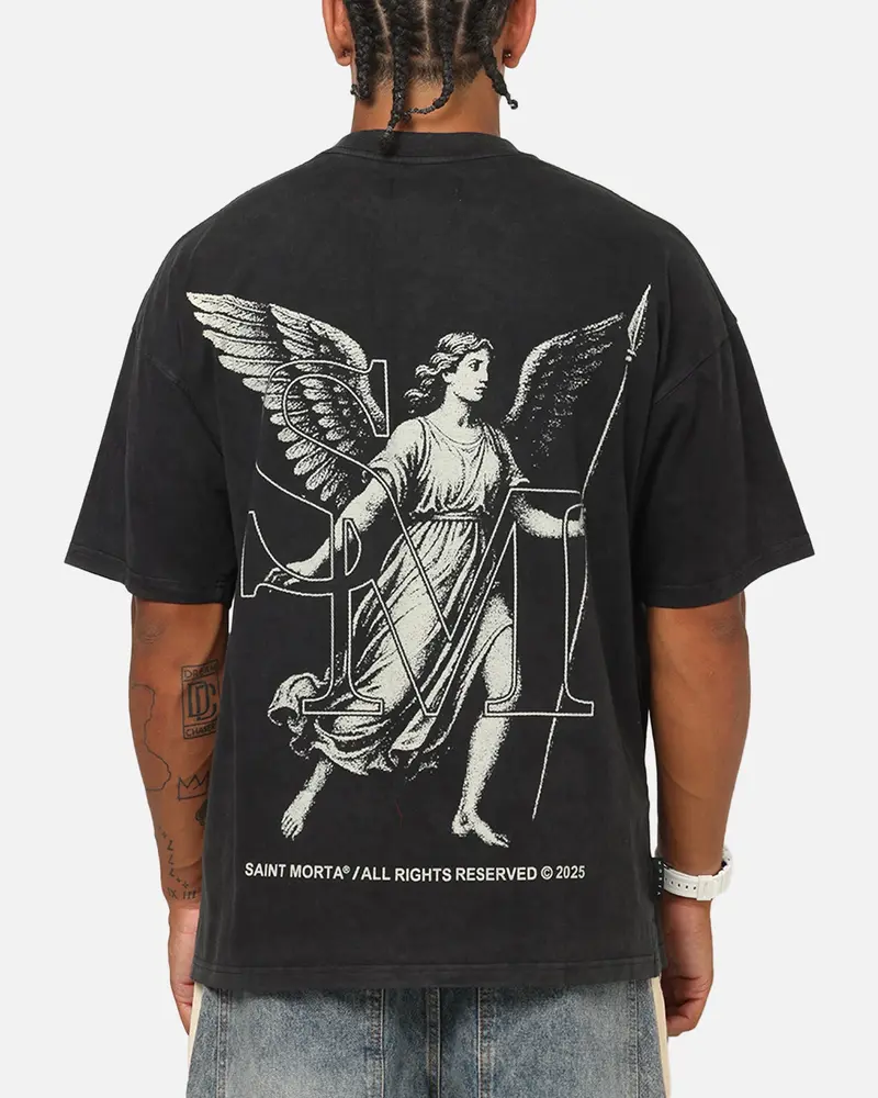Saint Morta Archangel T-Shirt Vintage Black 1