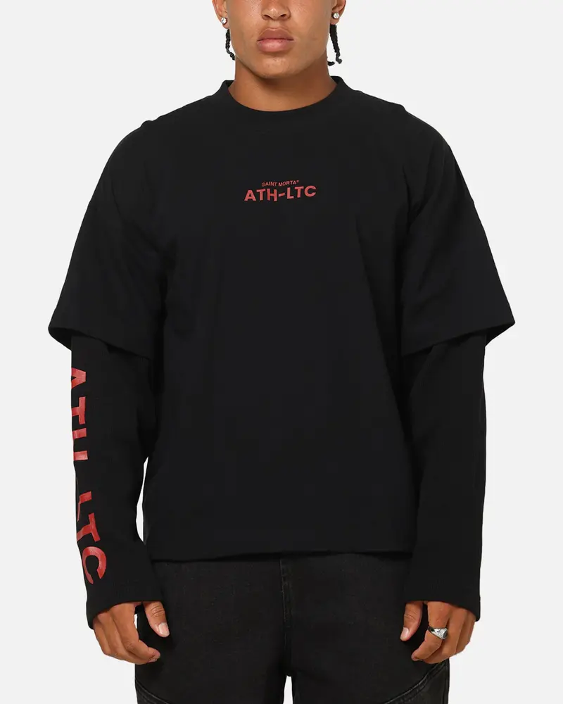 Saint Morta Athletc Season 2 Long Sleeve T-Shirt Black/Red 1