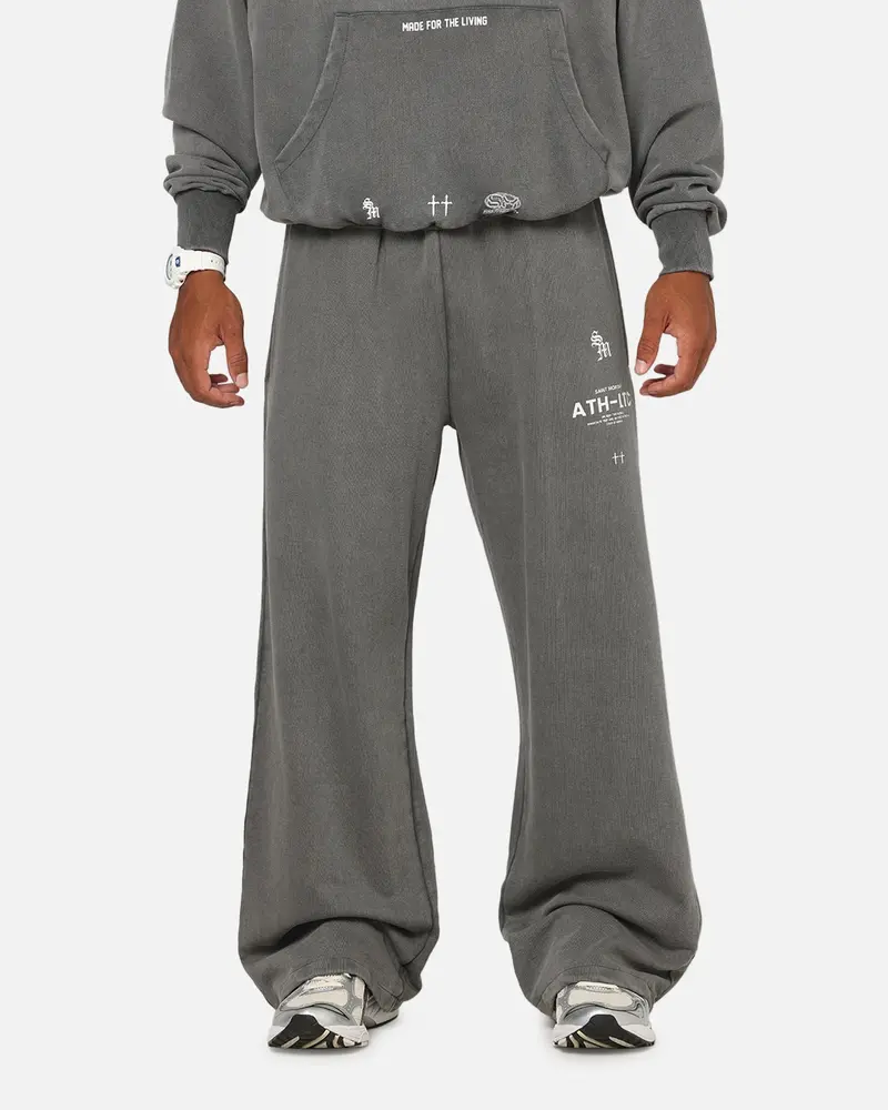 Saint Morta Athletc Sweatpants Washed Charcoal 1