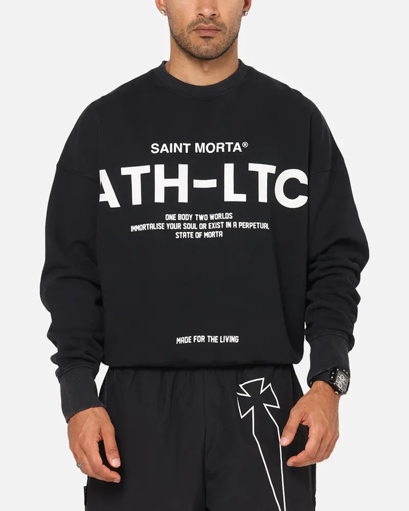 Saint Morta Athltc Crewneck Black 1