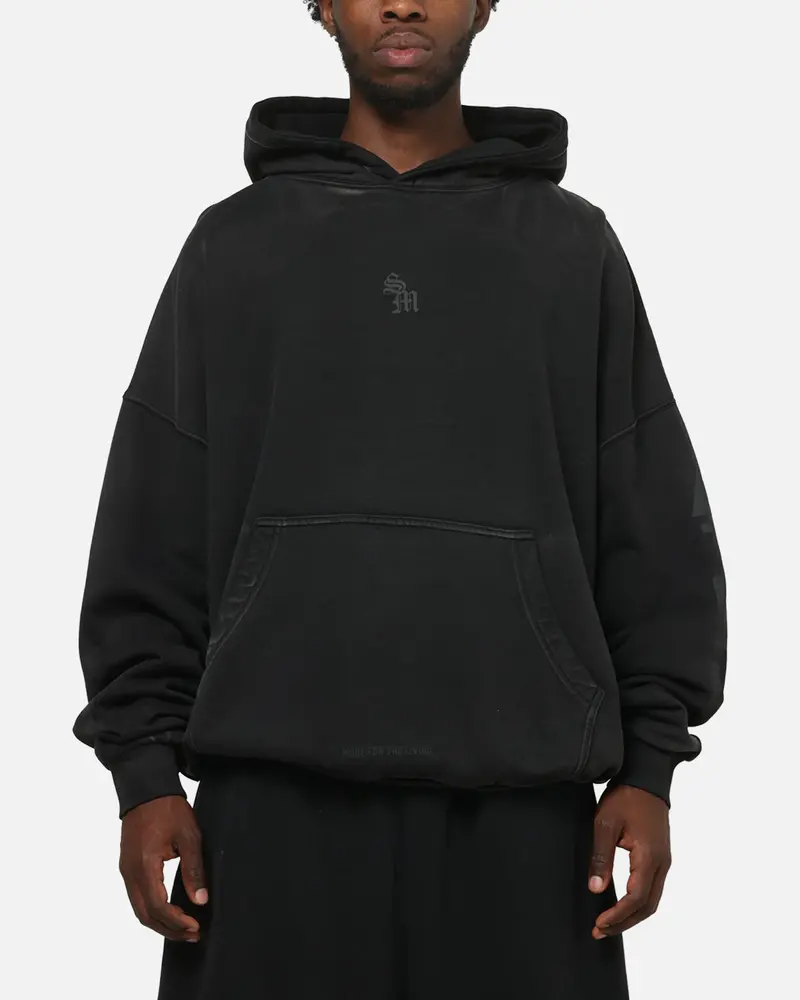 Saint Morta Athltc R3 Boxy Hoodie Washed Black 1